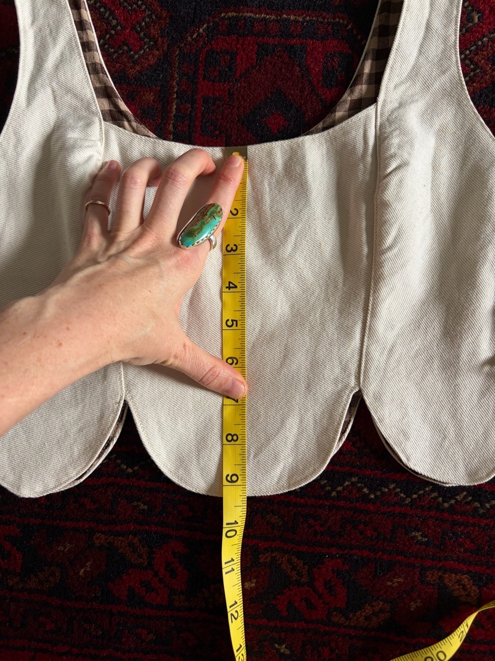 Handmade (by me!) reversible corset style top! - Picture 9 of 12
